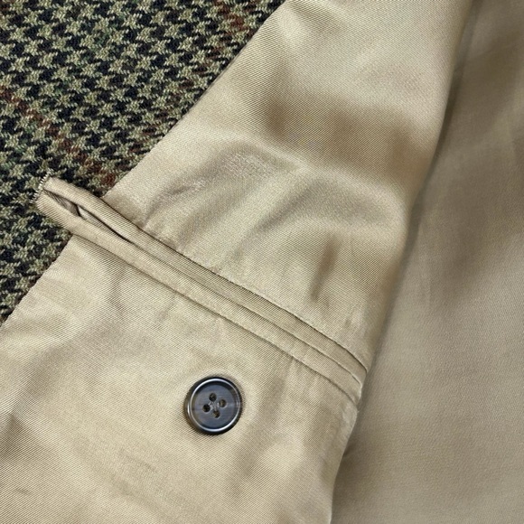 Lauren Ralph Lauren Lambswool Houndstooth Blazer 42L Sport Coat Jacket Preppy - Picture 8 of 16